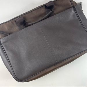 JOSEPH ABBOUD Mens Brown Leather Business Laptop Messenger Courier Bag MSRP $199